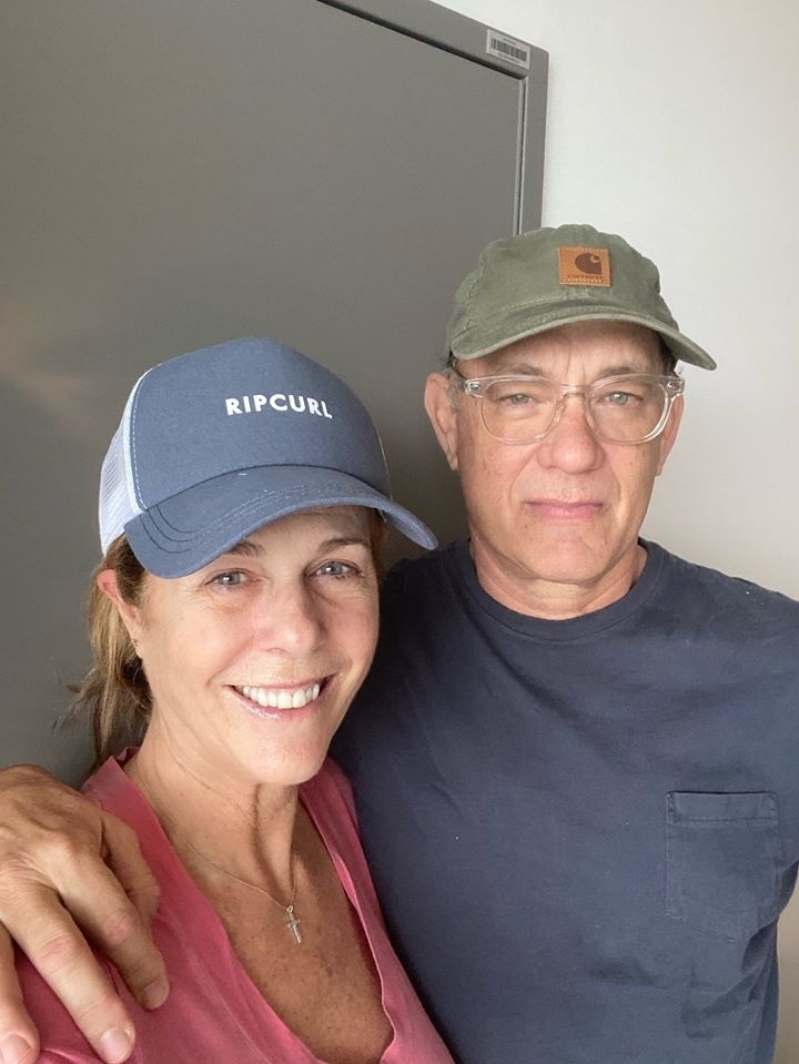 Tom Hanks s manželkou