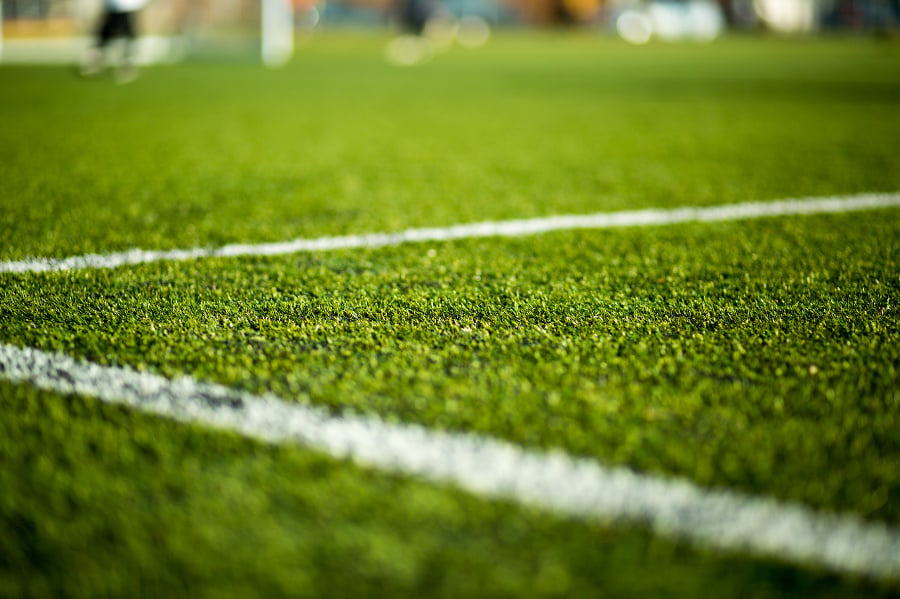 Close-up of artificial turf.