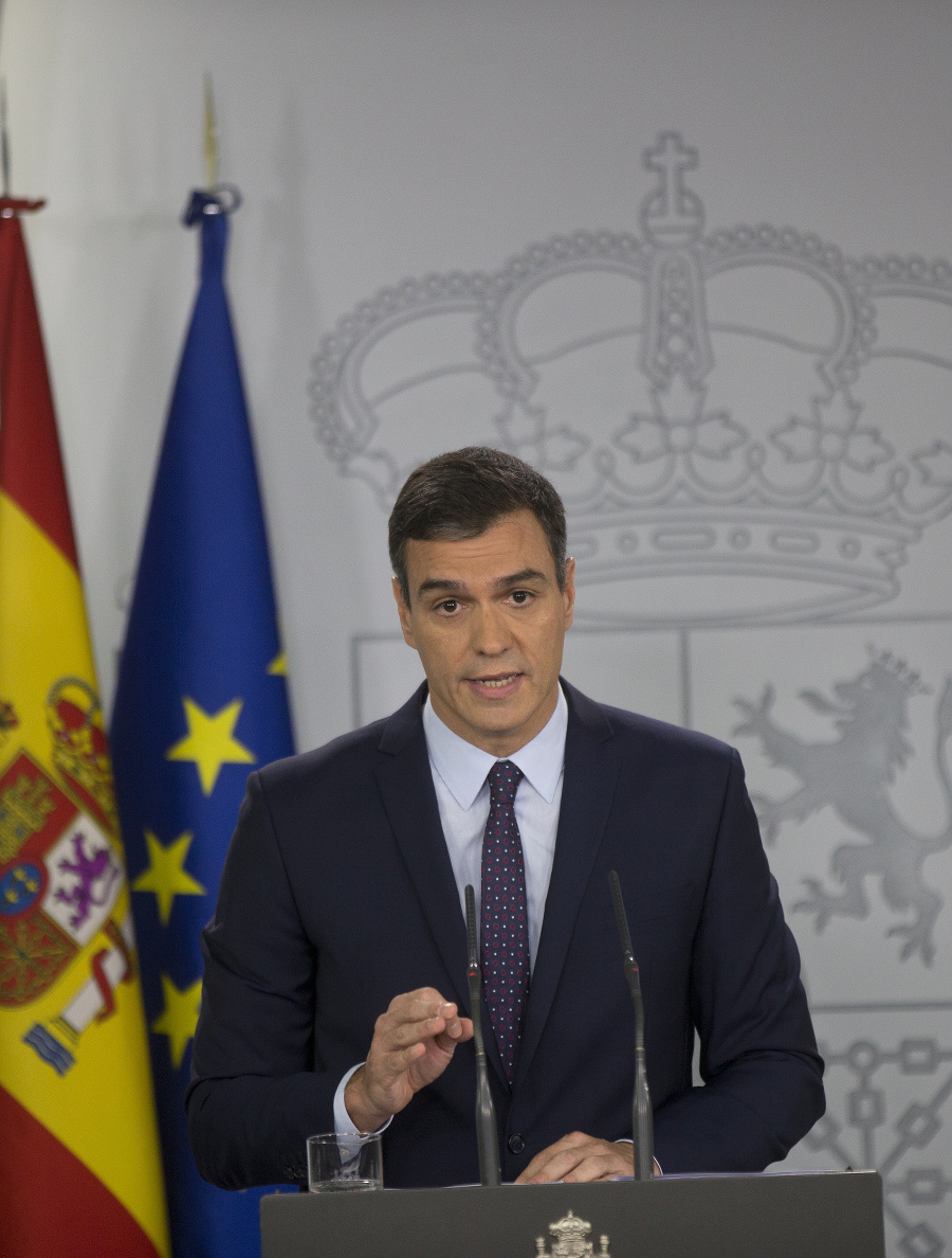 Šéf španielskej úradníckej vlády Pedro Sánchez