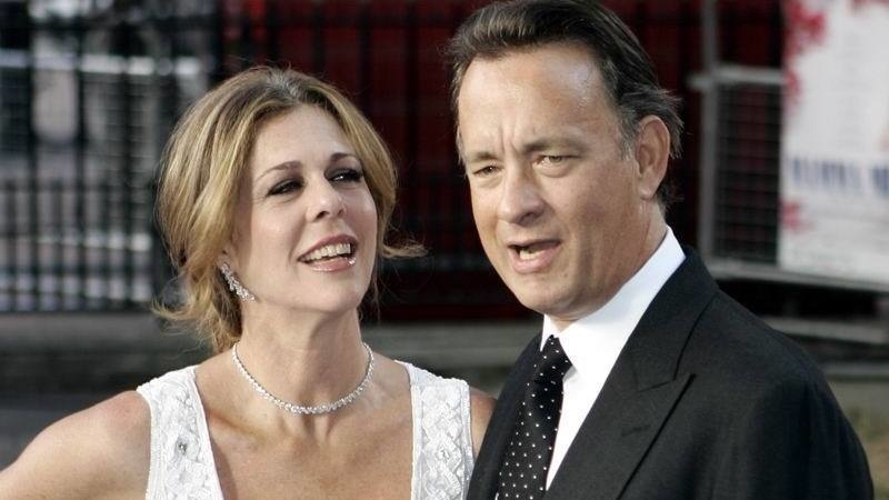 Tom Hanks s manželkou
