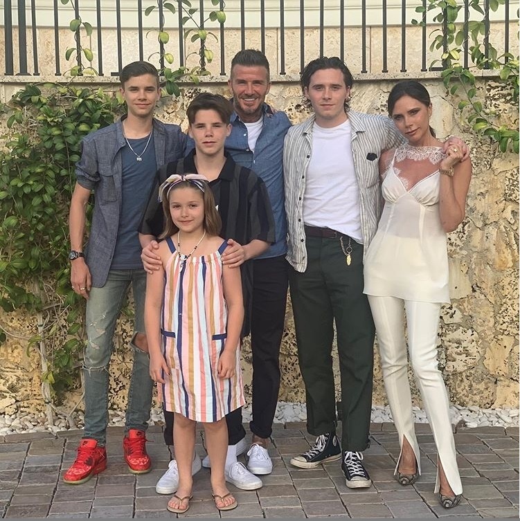 Rodinná fotografia Beckhamovcov.