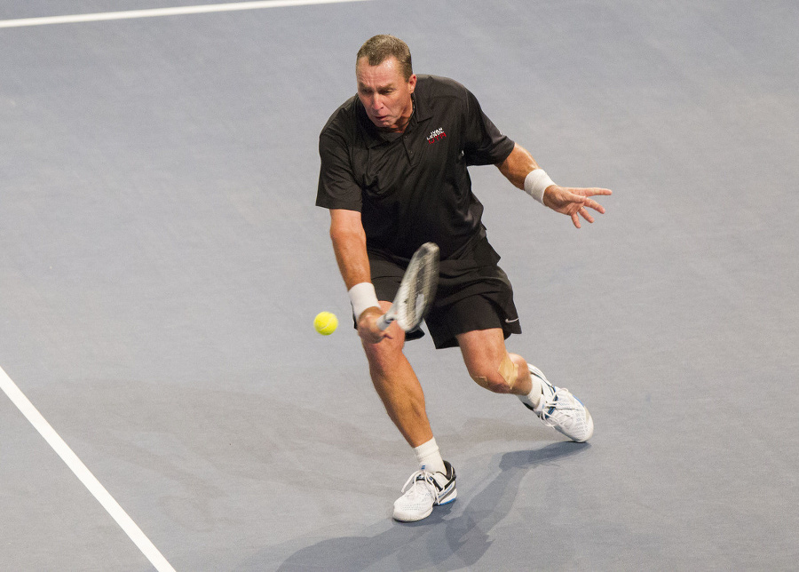 Tenista Ivan Lendl oslavuje