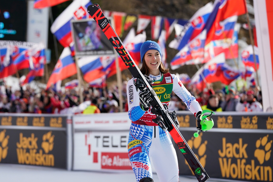 Petra Vlhová zvíťazila v slalome žien v slovinskej Kranjskej Gore.