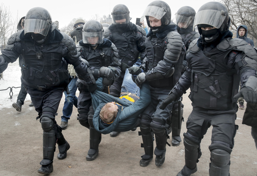 Pri protestoch v Rusku