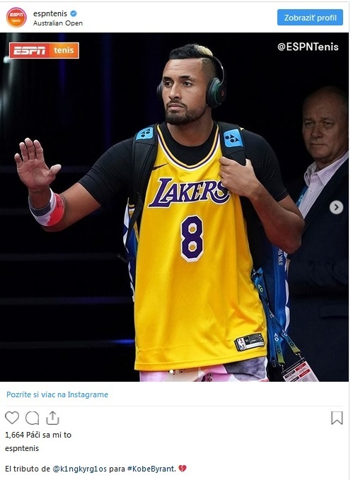 Nick Kyrgios sa pred