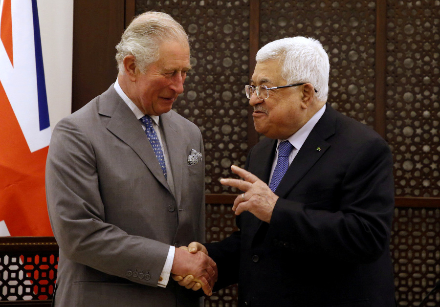Charles s palestínskym prezidentom