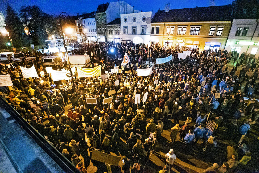 Levice: Protestujúci Košičania niekoľkonásobne