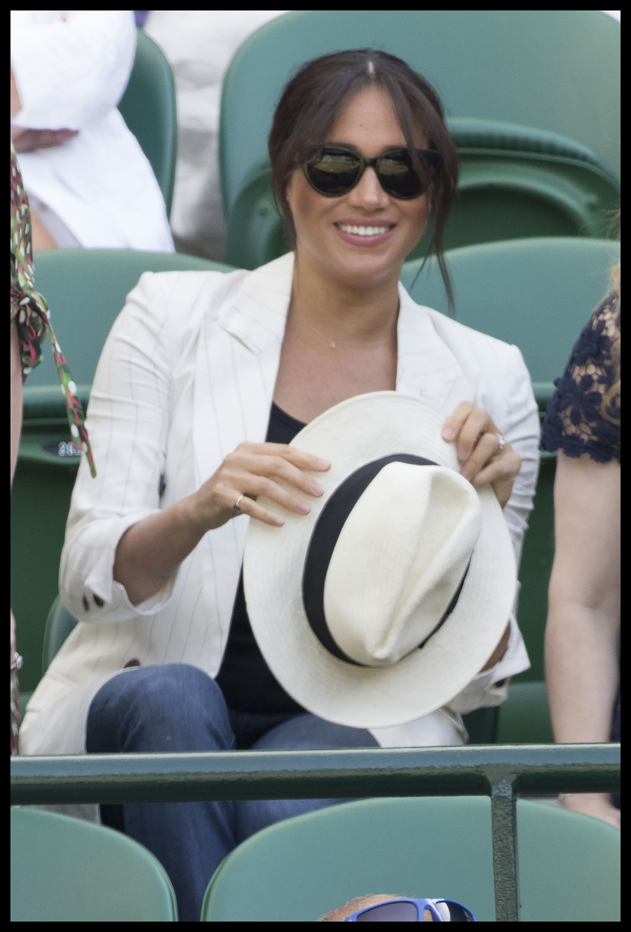 Vojvodkyňa Meghan na zápase Sereny Williams. 