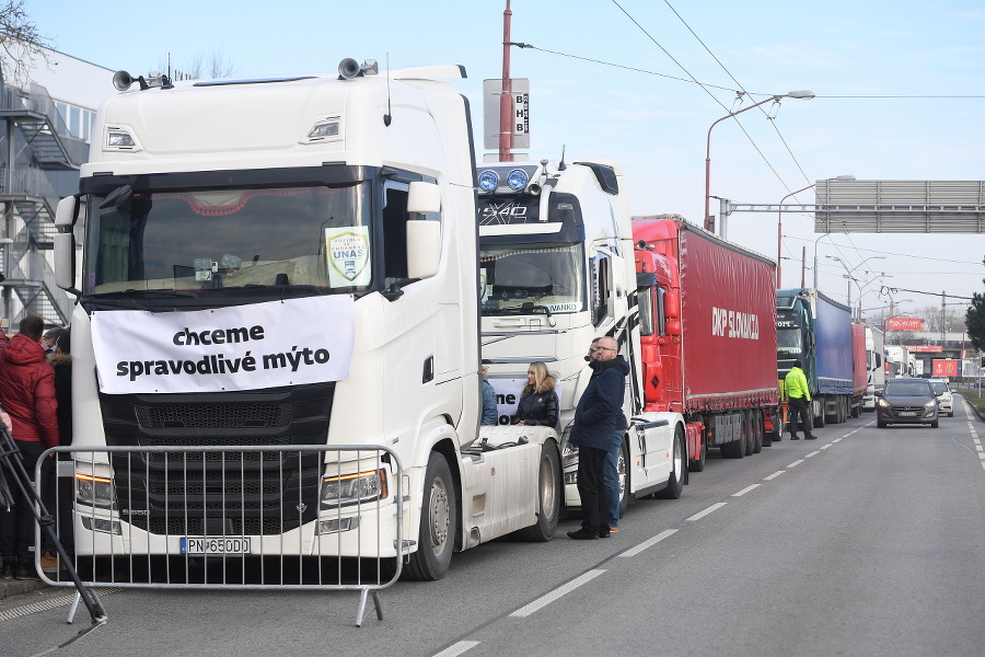  Štrajk Únie autodopravcov