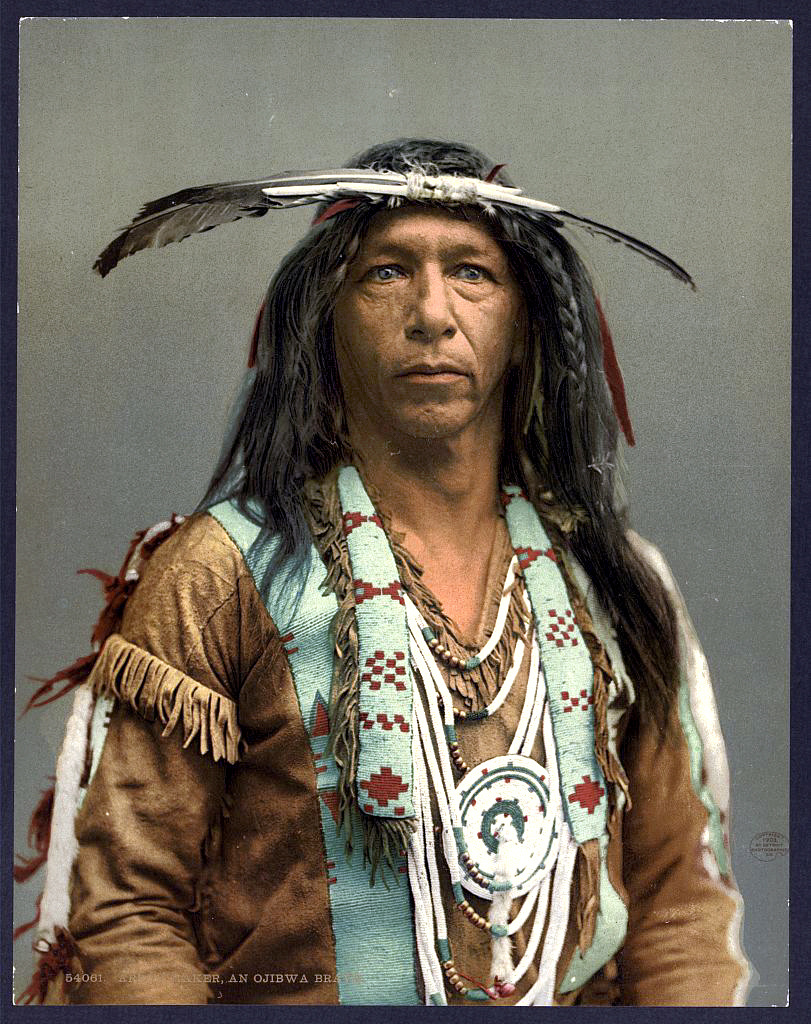 Bojovník z kmeňa Ojibwa