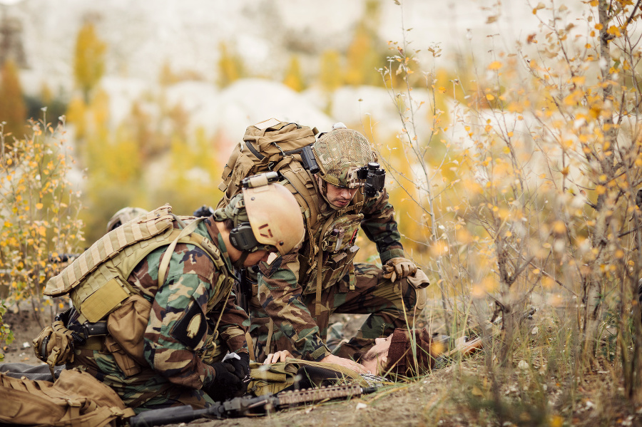 Rangers team medic assists