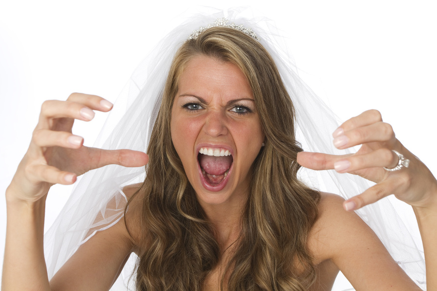 stressed out bride as