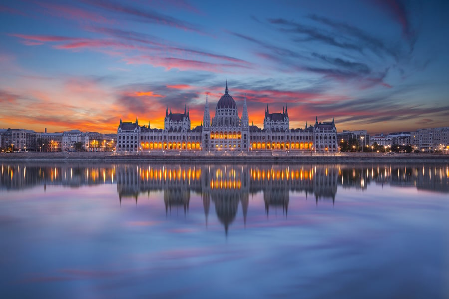 The Hungarian parliament in