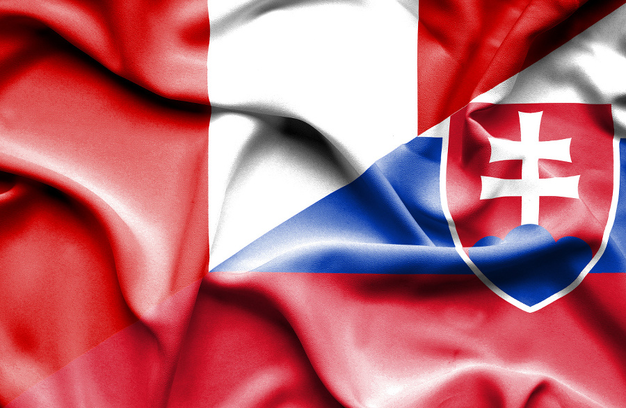 Waving flag of Slovakia