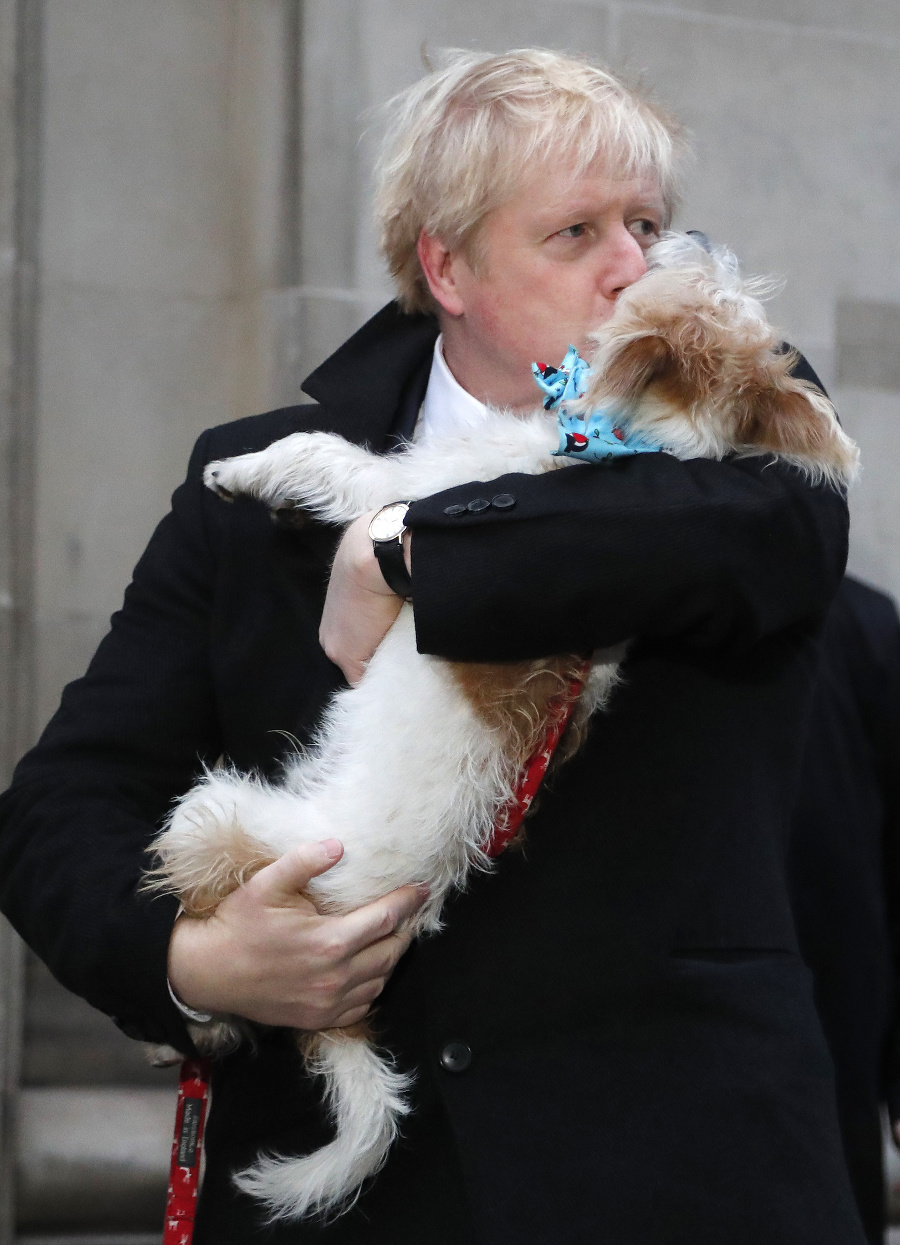 Johnson bozkával psa.