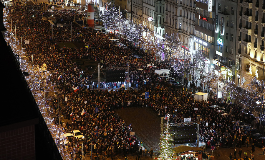 Demonštrácie v Prahe.