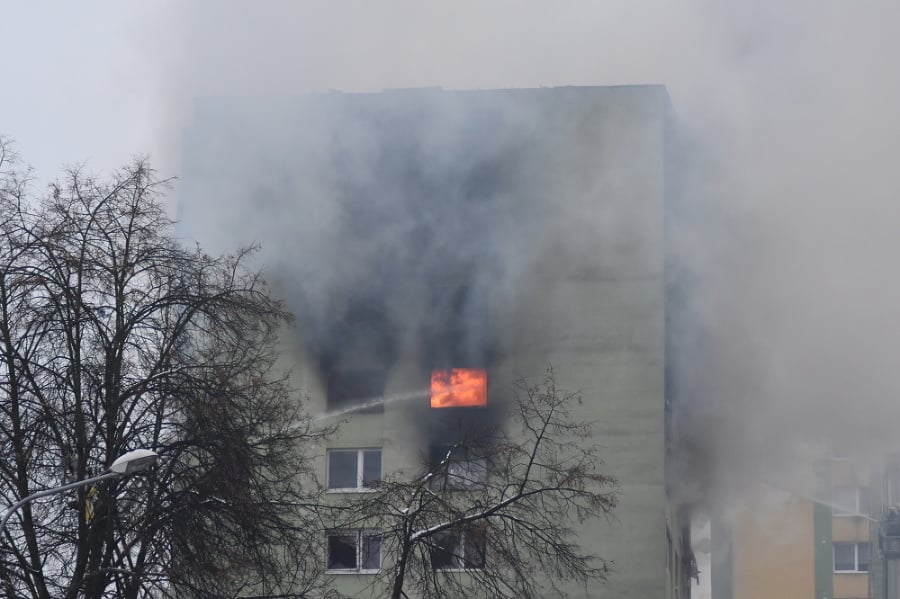 Výbuch bytovky v Prešove.