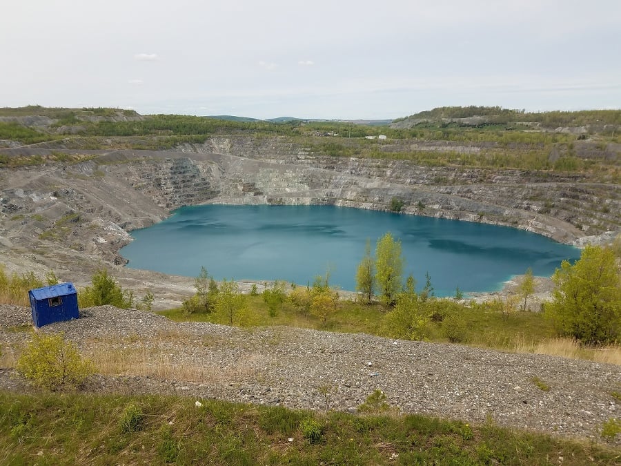 large deep blue lake