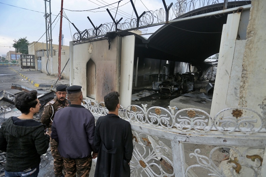 Vypálený iránsky konzulát v