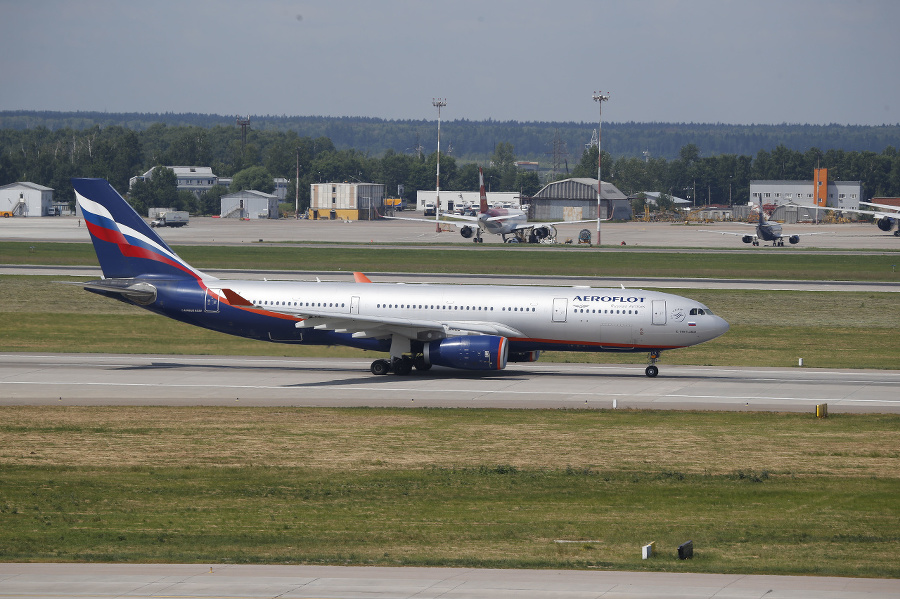 Lietadlo ruskej leteckej spoločnosti Aeroflot.