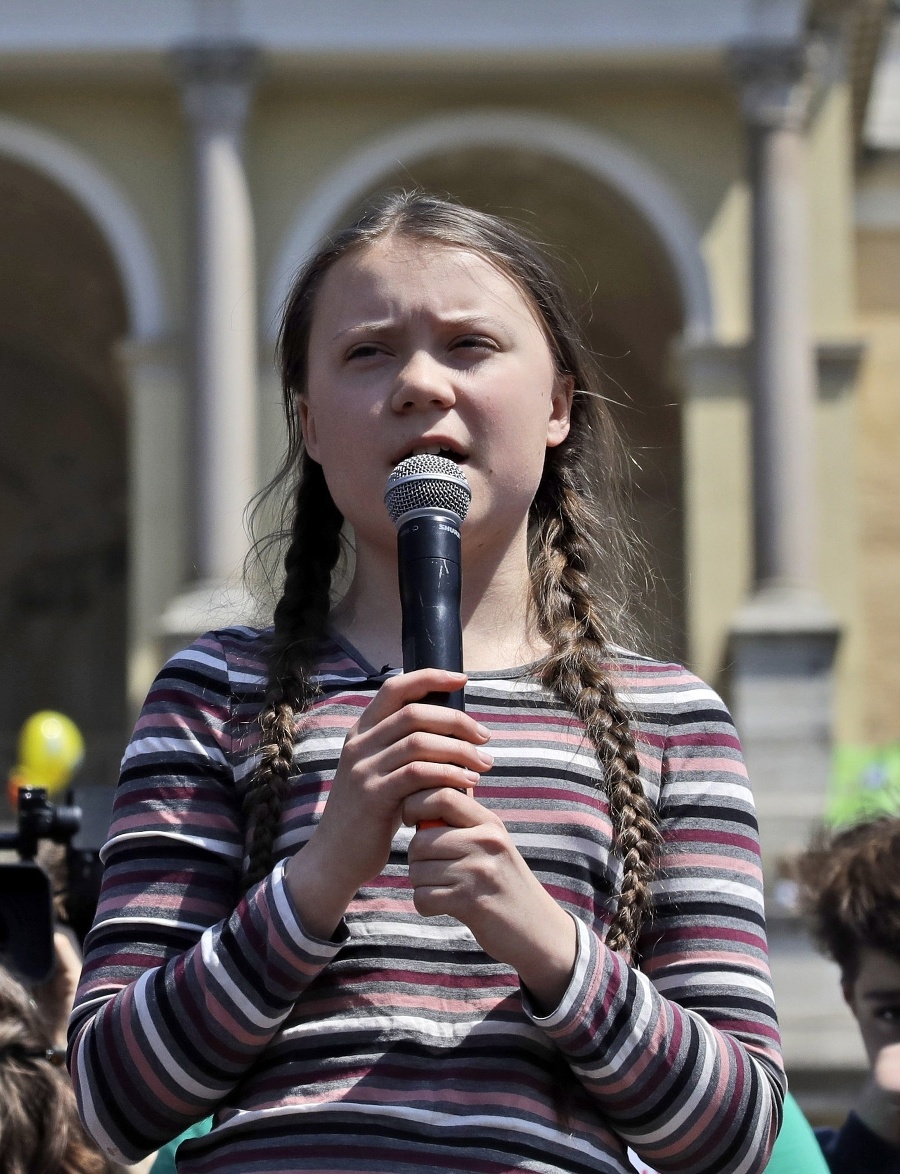 Greta Thunbergová reční počas