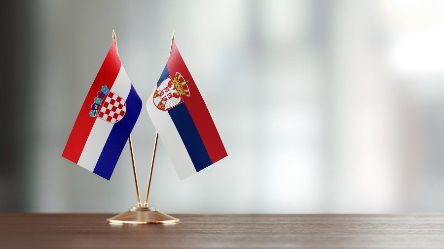 Croatian and Serbian flag