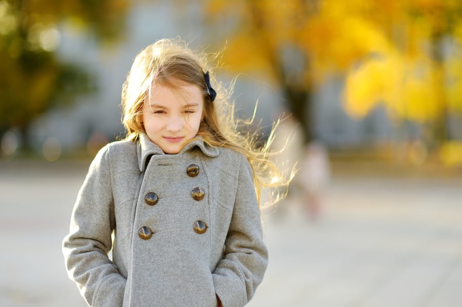 Cute little girl having