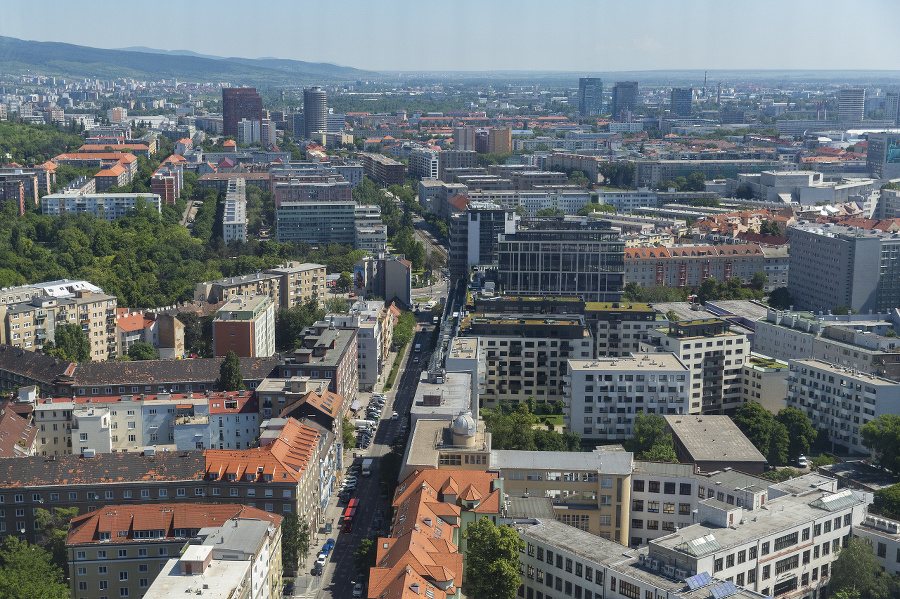 Výhľad na Bratislavu z