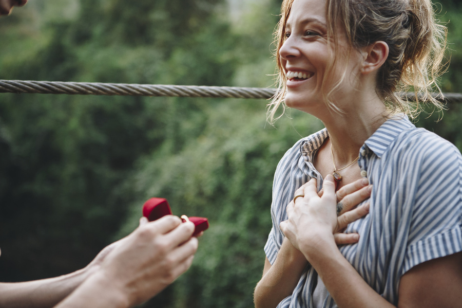 Man proposing to his