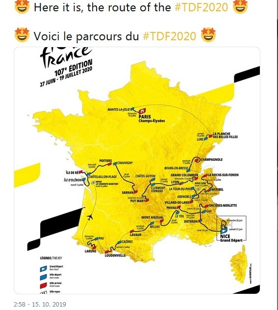 Mapa Tour de France