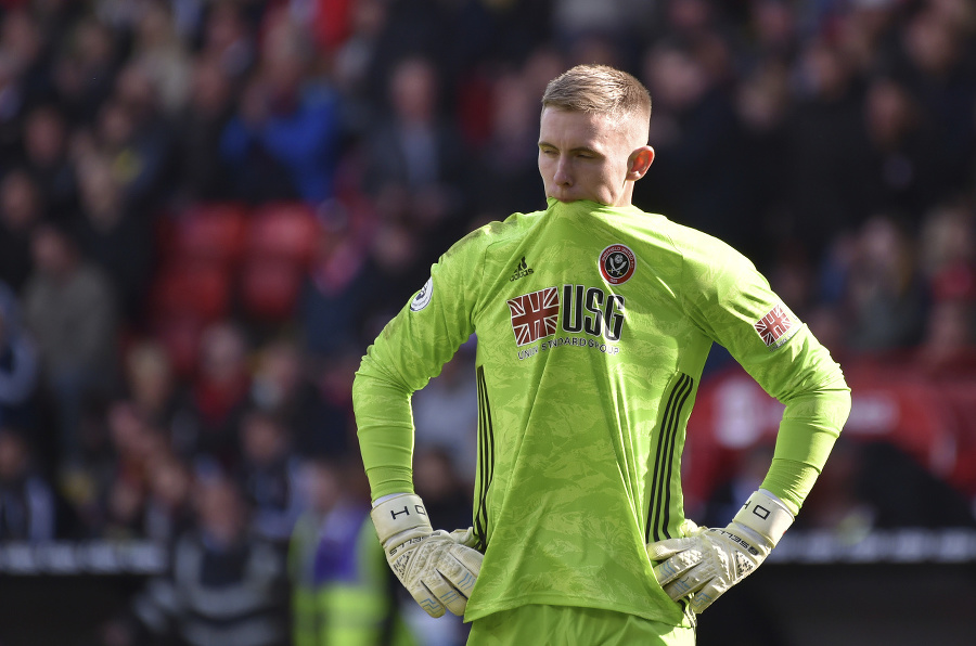 Dean Henderson počas zápasu