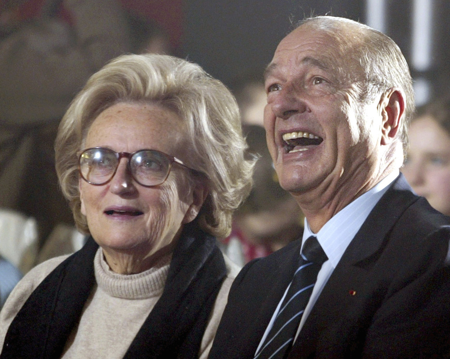 Chirac so svojou manželkou