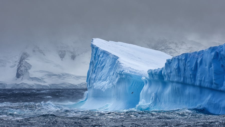 Massive Iceberg floating in