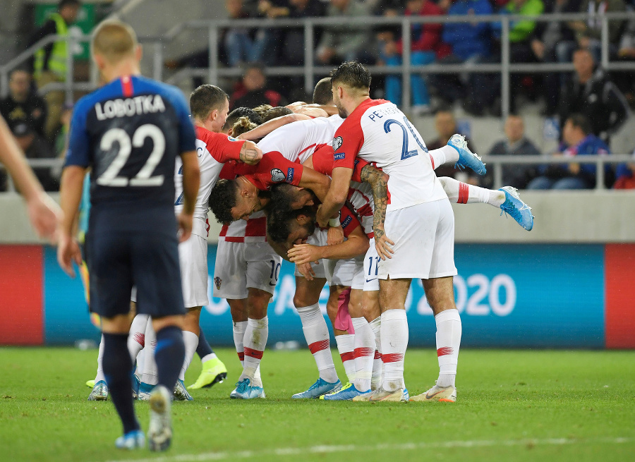 Chorvátska radosť po góle.