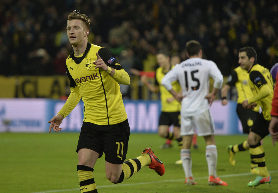 Marco Reus oslavuje druhý