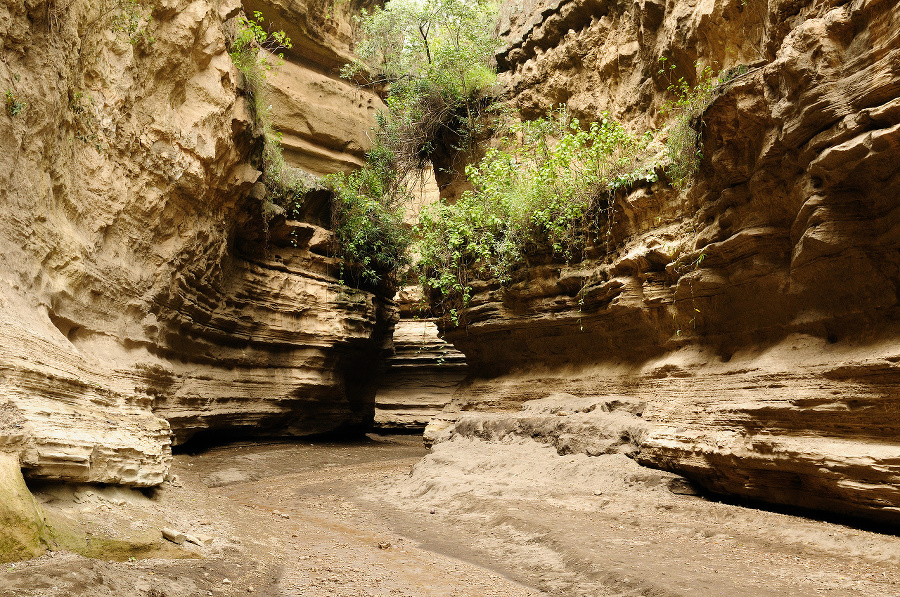 Water-gouged gorges  in