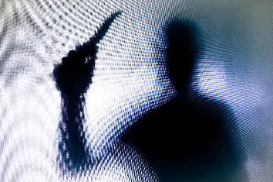 Monochrome backlit image of