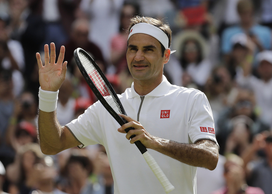 Roger Federer na Wimbledone.