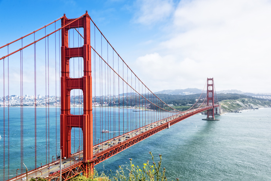 Golden Gate bridge with