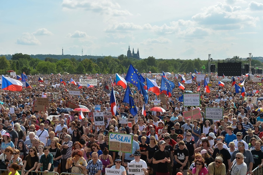 Na demonštráciu na pražskej