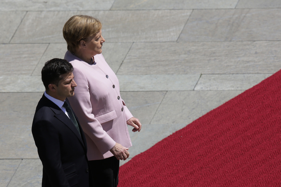 Merkelovú prijal ukrajinský prezident