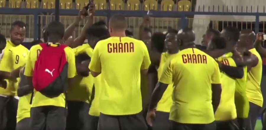 Kuriózna príprava futbalistov Ghany.