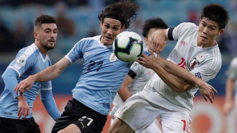 Futbalisti Uruguaja a Japonska