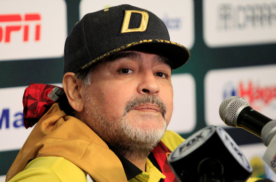 Diego Maradona na tlačovej