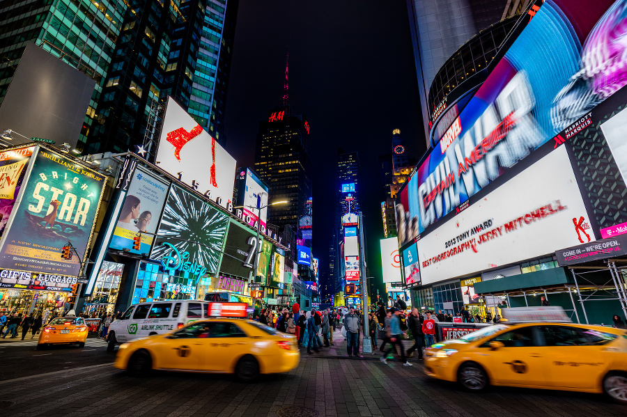 Crowded Times Square full