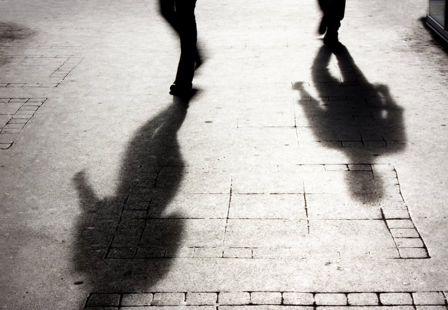 Shadow of two person