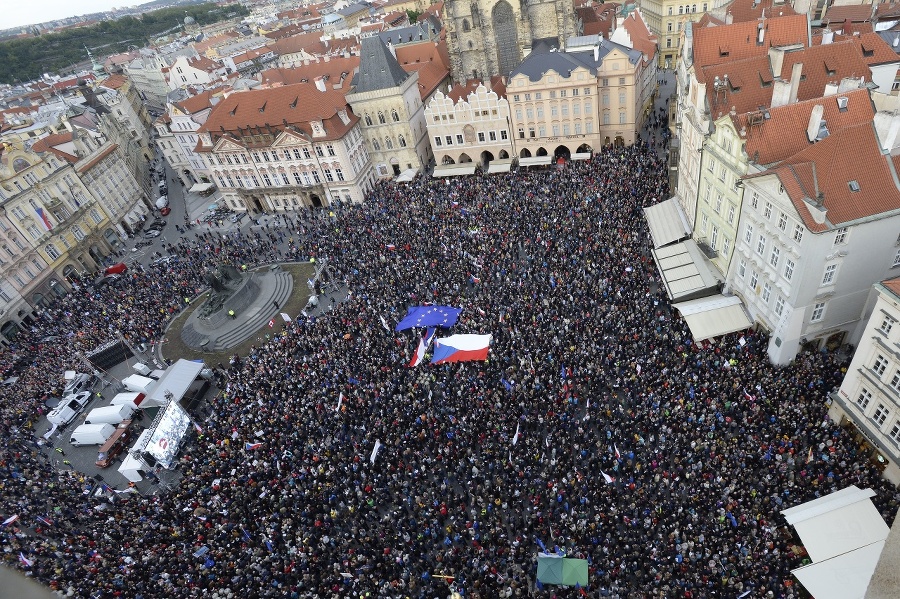 Protest proti Andrejovi Babišovi