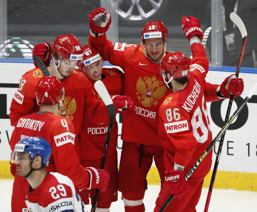 Radosť ruských hokejistov.