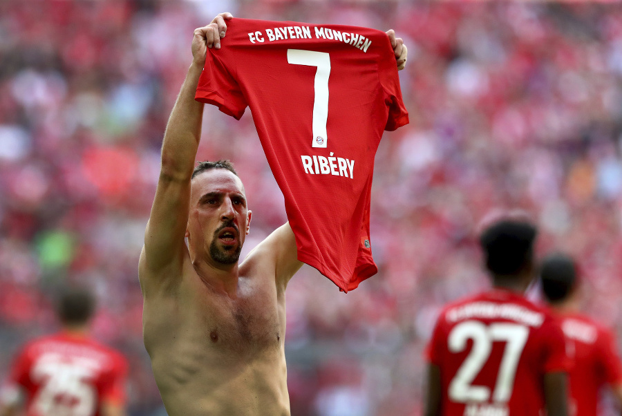Franck Ribéry oslavuje svoj