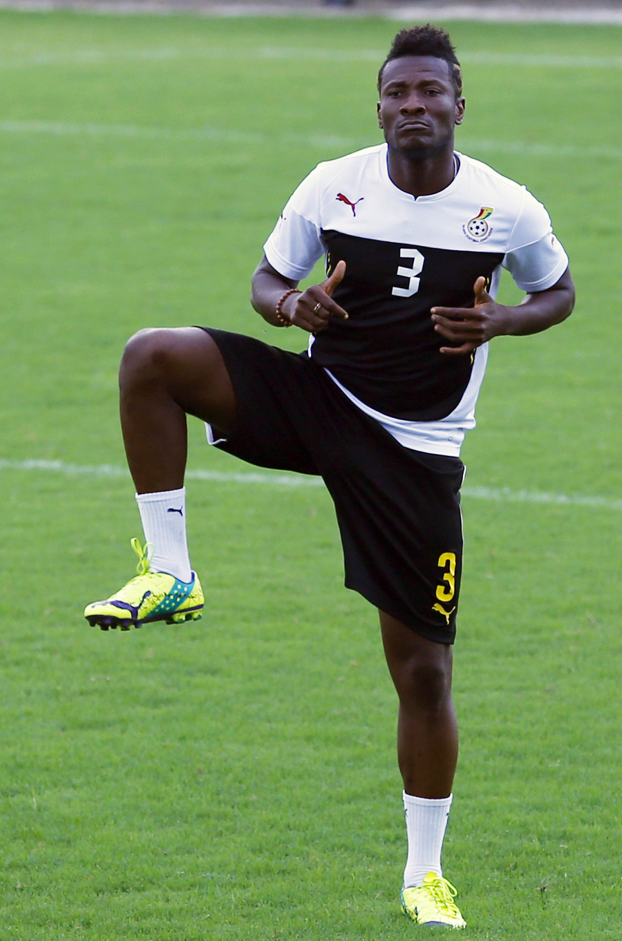 Ghanský futbalista Asamoah Gyan.